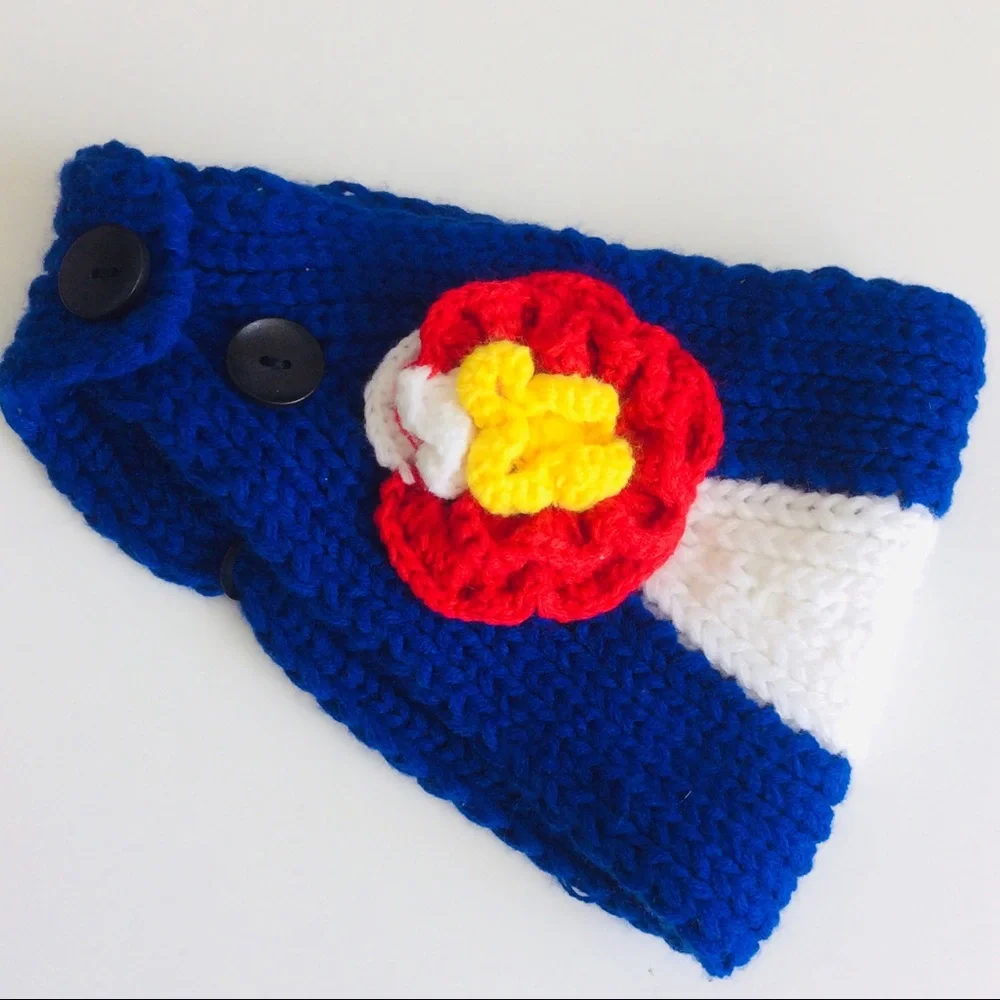 Colorado Flag Knit Headband Hat Size OS NWT